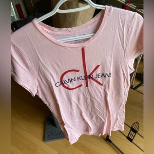 pink CK shirt
